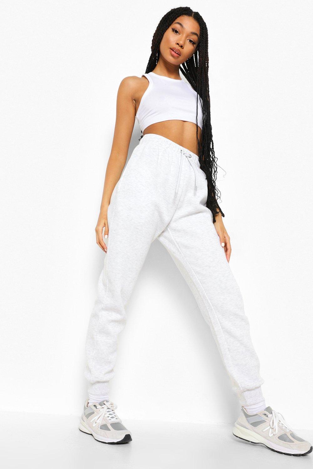 Grey joggers hot sale boohoo